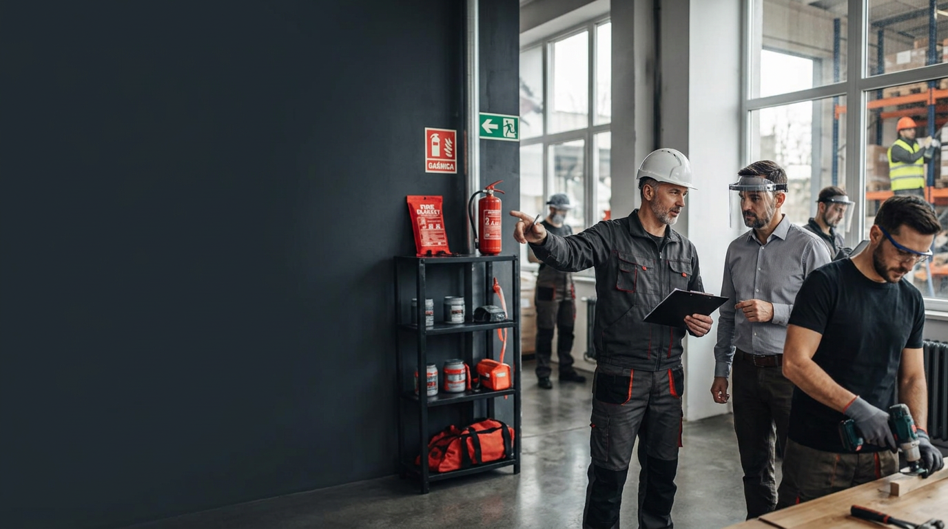 Specjalista BHP prowadzący audyt i nadzór w zakładzie pracy